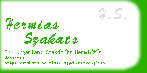 hermias szakats business card